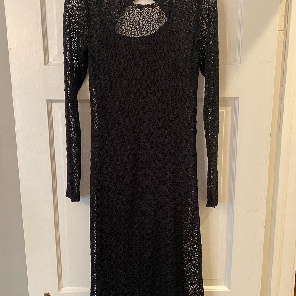 Worth Lace midi long sleeve dress